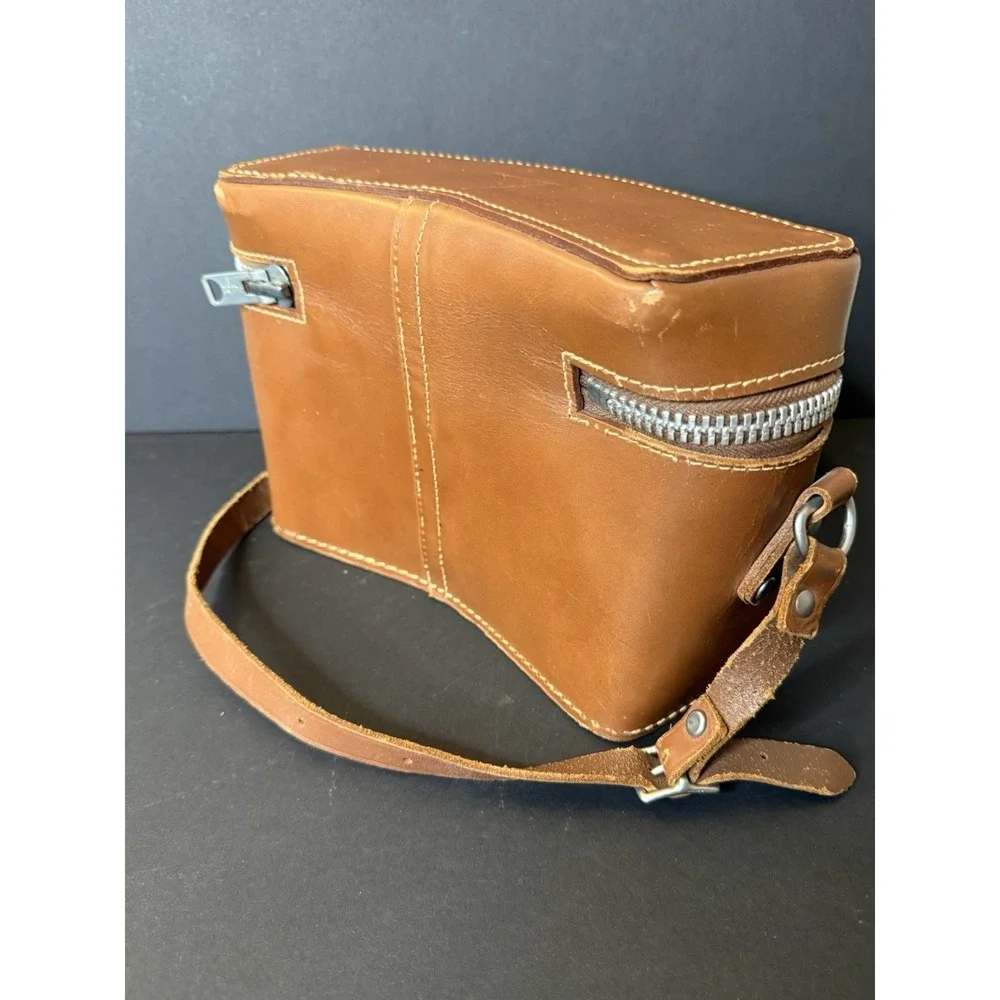 Vintage Bell & Howell Electric Eye 8mm Movie Camera Case Leather Bag w/ Manuals